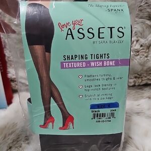 SPANX Black Textured Shaping Tights